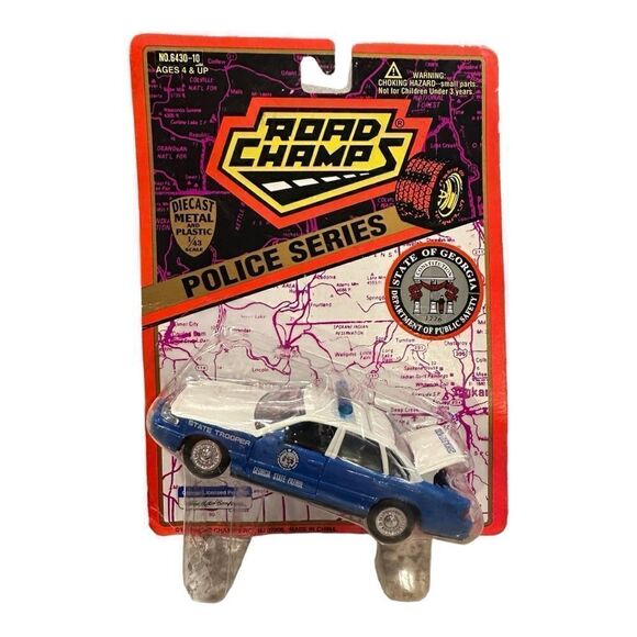 Road Champs Police State of Georgia State Patrol Police Car  ca.1995 die cast - Picture 1 of 12